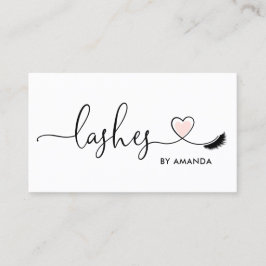 Makeup Artist Eyebrow Eyes Lashes Herz Visitenkarte