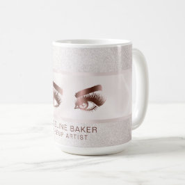 Makeup Artist Eyebrow Eyes Lashes Rose Gold Kaffeetasse