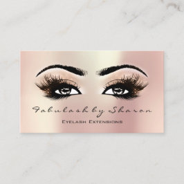 Makeup Artist Eyebrow Lashes Rose Gold Visitenkarte