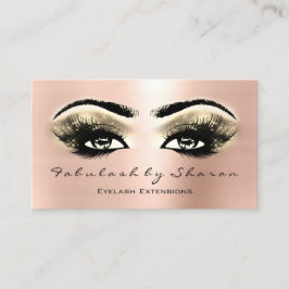 Makeup Artist Eyebrow Lashes Rose Gold Visitenkarte