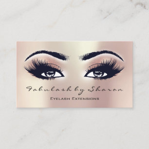Makeup Artist Eyebrow Lashes Rose Pearl Visitenkarte