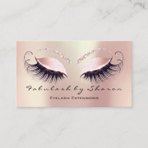 Makeup Artist Eyebrow Lashes Rose Social Visitenkarte