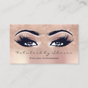 Makeup Artist Eyebrow Lashes Rose Spark Visitenkarte
