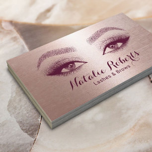 Makeup Artist Eyelash Blush Rose Gold Schönheitssa Visitenkarte