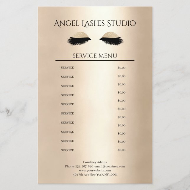 Makeup Artist Eyelash Extensions beidseitig Flyer (Vorne)