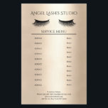 Makeup Artist Eyelash Extensions, Flyer<br><div class="desc">Maskenbildner-Kosmetiker- Eyelash Extensions-Flyer-Preisliste in Goldfarben. Über " weiteres personalisieren" können Sie Schriftart,  Farbe,  Position etc. auswählen und verändern. Bei diesem Produkt werden keine Goldpartikel / Glitzer verwendet,  Gold ist nur der Farbton.</div>