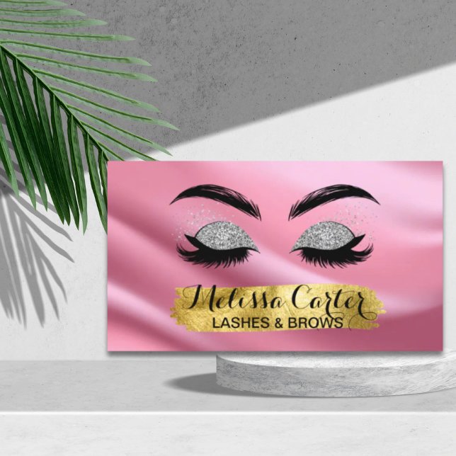Makeup Artist Eyelash Extensions Lashes Brows Visitenkarte (Makeup Artist Eyelash Extensions Lashes Brows Business Card)
