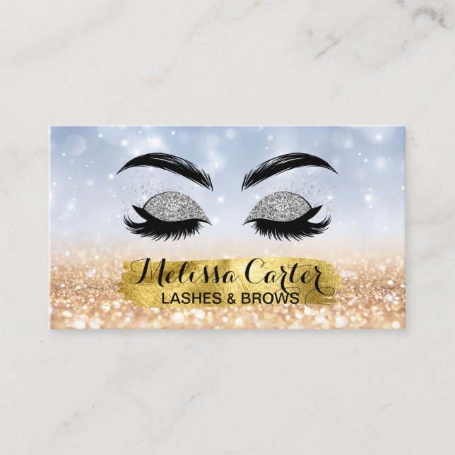 Makeup Artist Eyelash Extensions Lashes Brows Visitenkarte (Vorderseite)