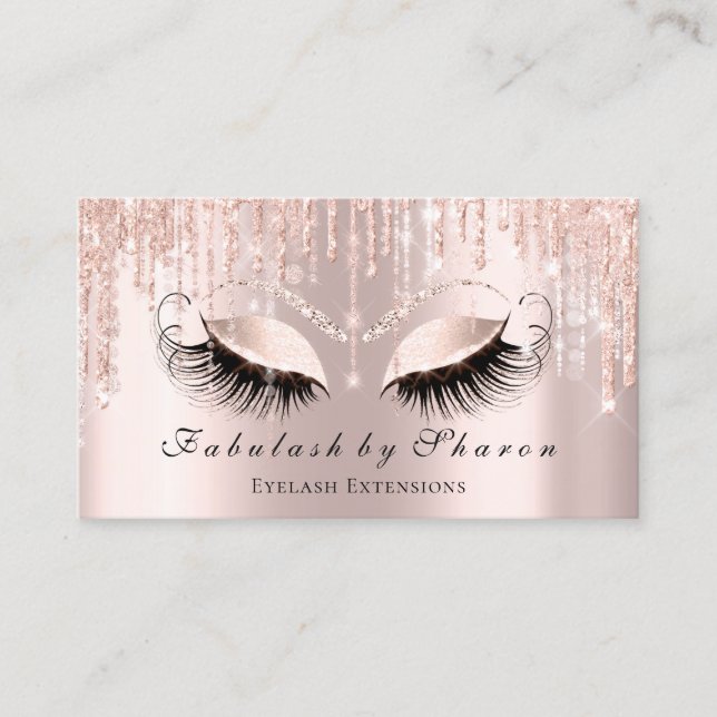 Makeup Artist Eyelash Funkelnd Eyes Glitzer VIP Visitenkarte (Vorderseite)