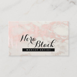 Makeup Artist Eyelash Glitzer Rosa Rose Visitenkarte