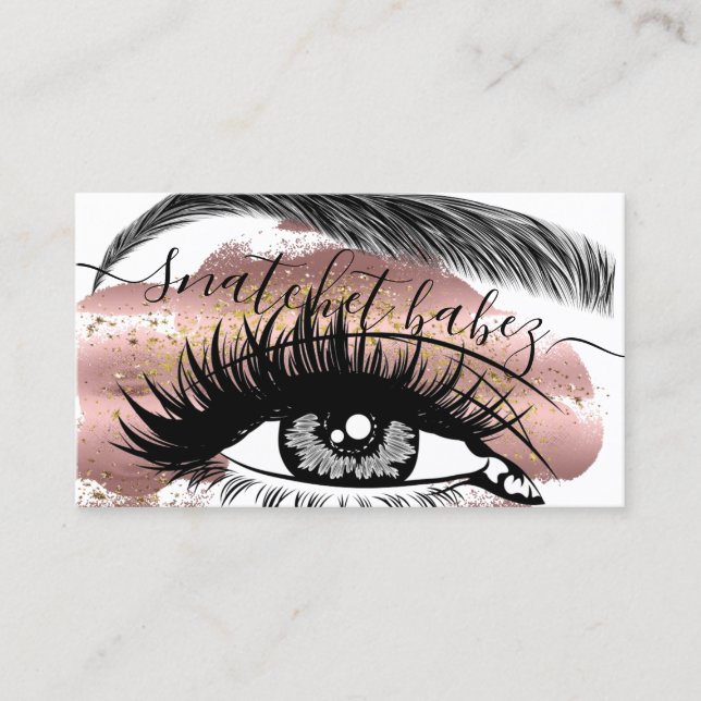 Makeup Artist Eyelash Hair Brows QR Code Paint Visitenkarte (Vorderseite)