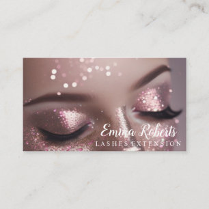 Makeup Artist Eyelash Lashes Glitzer Tropfen Marmo Visitenkarte