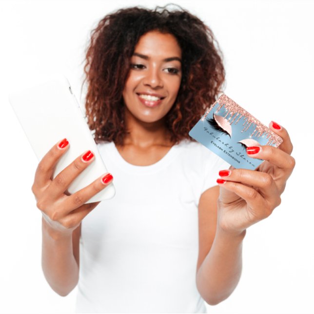 Makeup Artist Eyelash Lashes Rose Tropfen Blue Roy Visitenkarte (#MakeupMastery #EyelashElegance #RoseRadiance #DripDrama #BlueBoldness #RoyalRefinement #BusinessBlo)