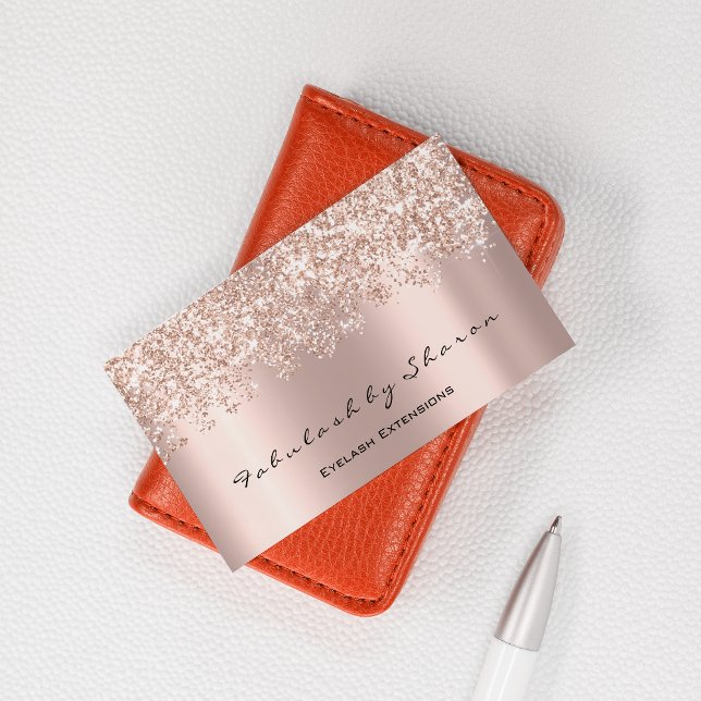 Makeup Artist Eyelash Mink Lashes Confetti Rose Visitenkarte (Von Creator hochgeladen)