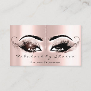 Makeup Artist Eyelash Rose QR Code Visitenkarte