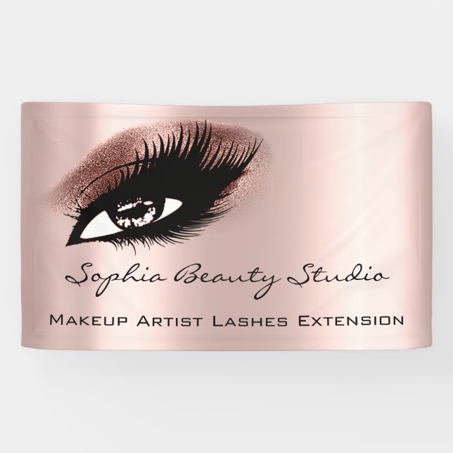 Makeup Artist Eyelashes Rose Banner (Horizontal)