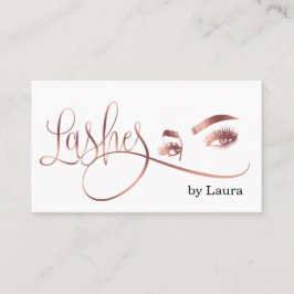 Makeup artist Eyelashes Rose Gold Schönheitssalon  Visitenkarte