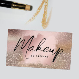 Makeup Artist Eyeliner Lettering Pastel Glam Visitenkarte