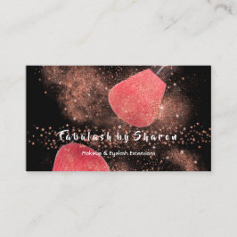 Makeup Artist Eyes Lash Glitzer Rose Powder Black Visitenkarte