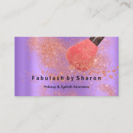 Makeup Artist Eyes Lash Glitzer Rose Pulver Lila Visitenkarte