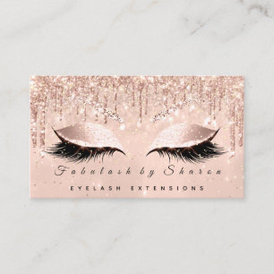 Makeup Artist Eyes Lashes Glitzer Tropfen Rose Bro Visitenkarte