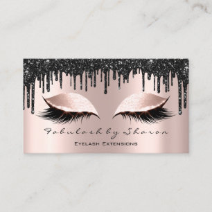 Makeup Artist Eyes Lashes Glitzer Tropfen Rose Sch Visitenkarte