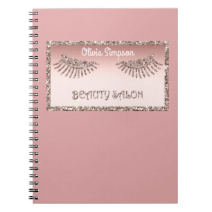 Makeup Artist Eyes Lashes Glitzer Tropfen Spark Be Notizblock
