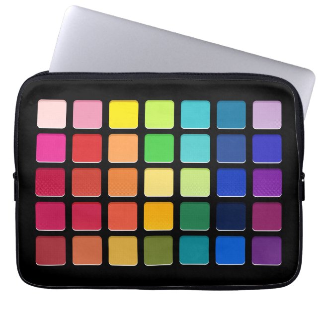 Makeup Artist Eyeshadow Pallete Rainbow Grid Laptopschutzhülle (Vorderseite)