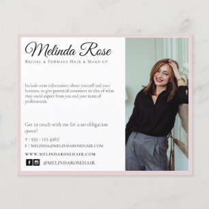 Makeup Artist Fairstylist Beruflich Pink Floral Flyer
