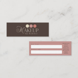 Makeup-Artist-Geschäft Logoscheinziehungslos Mini Visitenkarte