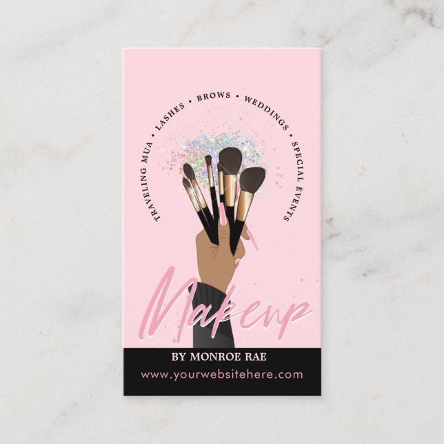 Makeup Artist Glam MUA Beauty Salon Beautician Visitenkarte (Vorderseite)