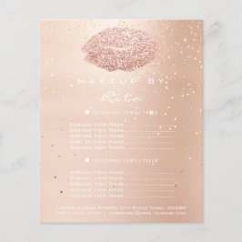 Makeup Artist Glitzer Gold Confetti Preisliste Lif Flyer