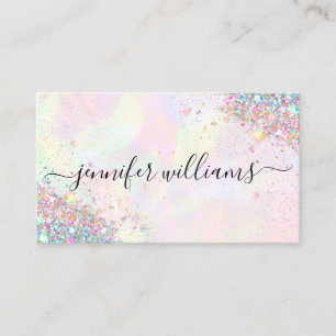 Makeup Artist Glitzer Holographic Glitzer Moderne Visitenkarte