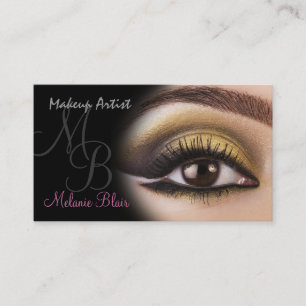 Makeup Artist Gold Eye Business Card Visitenkarte