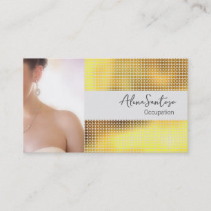 MakeUp Artist Gold Sequin Visitenkarte