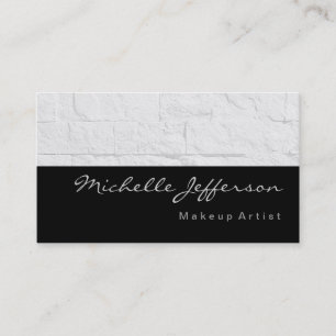 Makeup Artist Gray Wall Brick Business Card Visitenkarte