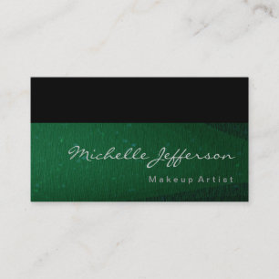 Makeup Artist Green Black Standard Business Card Visitenkarte