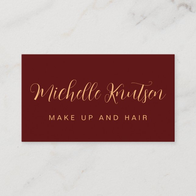 Makeup Artist Hair Salon Business Card Visitenkarte (Vorderseite)