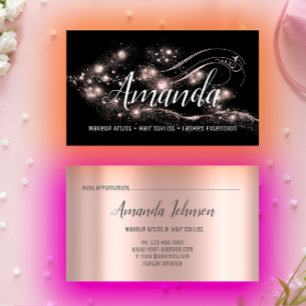 Makeup Artist Hair Salon Lash Event Blogger Rose Visitenkarte