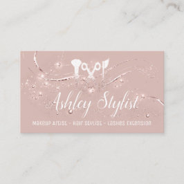 Makeup Artist Hair Salon Lash Schere Rose Visitenkarte