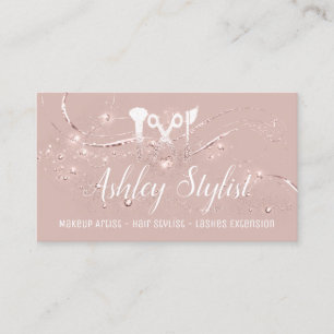 Makeup Artist Hair Salon Lash Schere Schwarz Visitenkarte