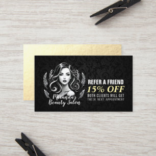 Makeup Artist Hair Stylist Beauty Salon Lash Brows Empfehlungskarte