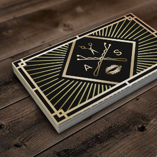 Makeup Artist & Hair Stylist Modernes Gold Visitenkarte