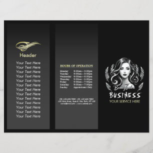 Makeup Artist Hair Stylist Modernes Schwarz-weißes