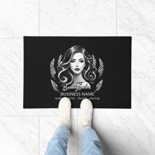 Makeup Artist Hair Stylist Modernes Schwarz-weißes Fußmatte
