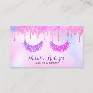 Makeup Artist Hair Stylist Unicorn Ombre Tropfen Visitenkarte