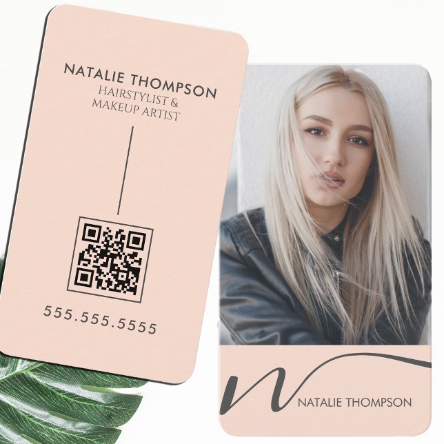 Makeup Artist Hairstylist Nail Tech Beauty Salon Visitenkarte (Von Creator hochgeladen)