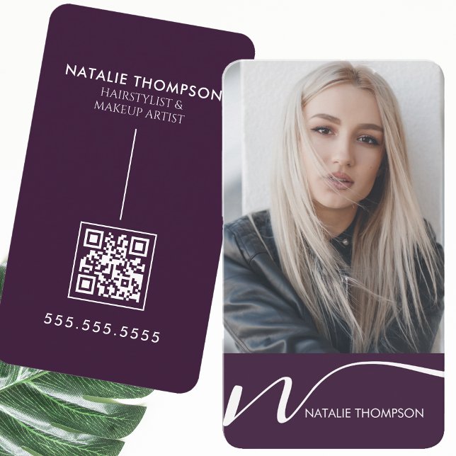 Makeup Artist Hairstylist Nail Tech Beauty Salon Visitenkarte (Von Creator hochgeladen)