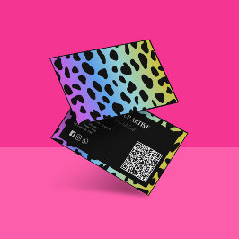 Makeup artist Holographic bunt QR-Code Visitenkarte