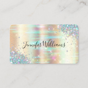 Makeup Artist Holographic Glitzer Moderne Imitats Visitenkarte